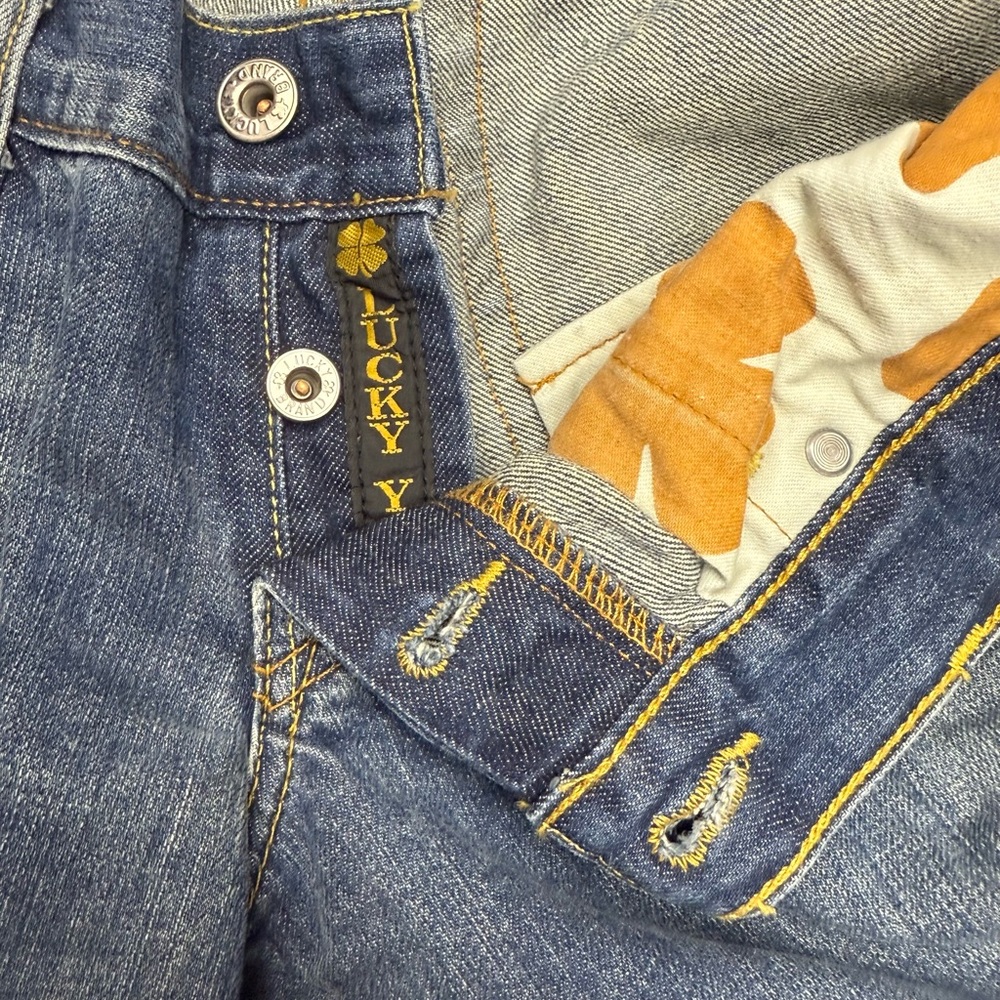 Lucky Brand Blue Denim Flare Jeans with Floral Embroidery - Picture 14 of 15